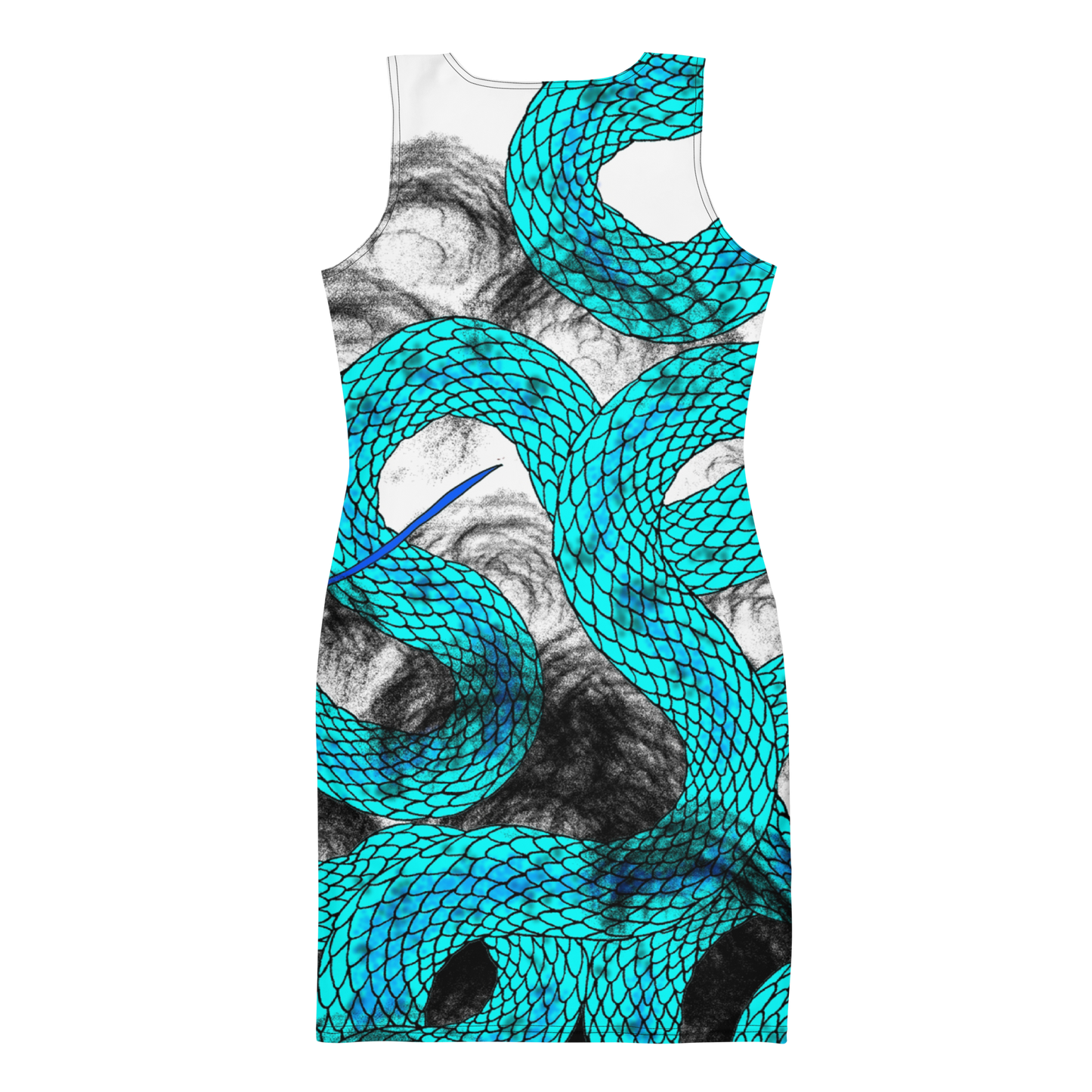 Teal Imperial Dragon Dress