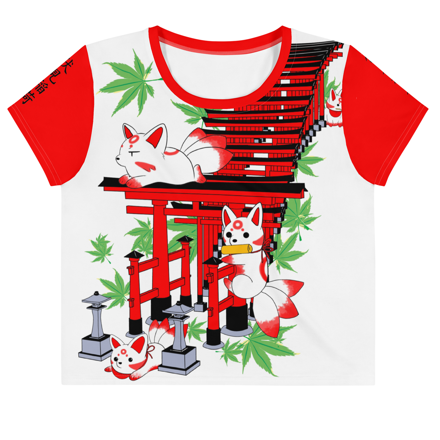 Chibi Inari Temple Crop Tee