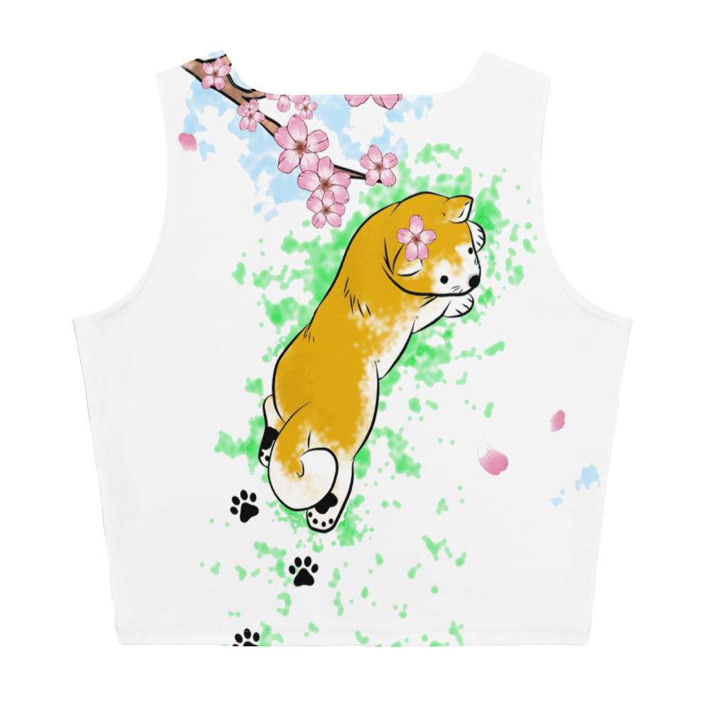 Shiba Inu Sakura Crop Top