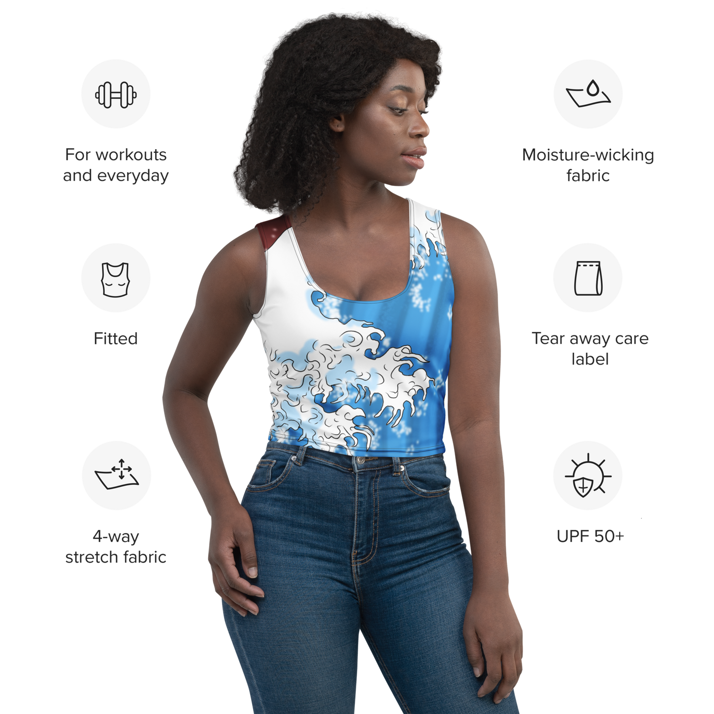 Dragon of the Waves Crop Top