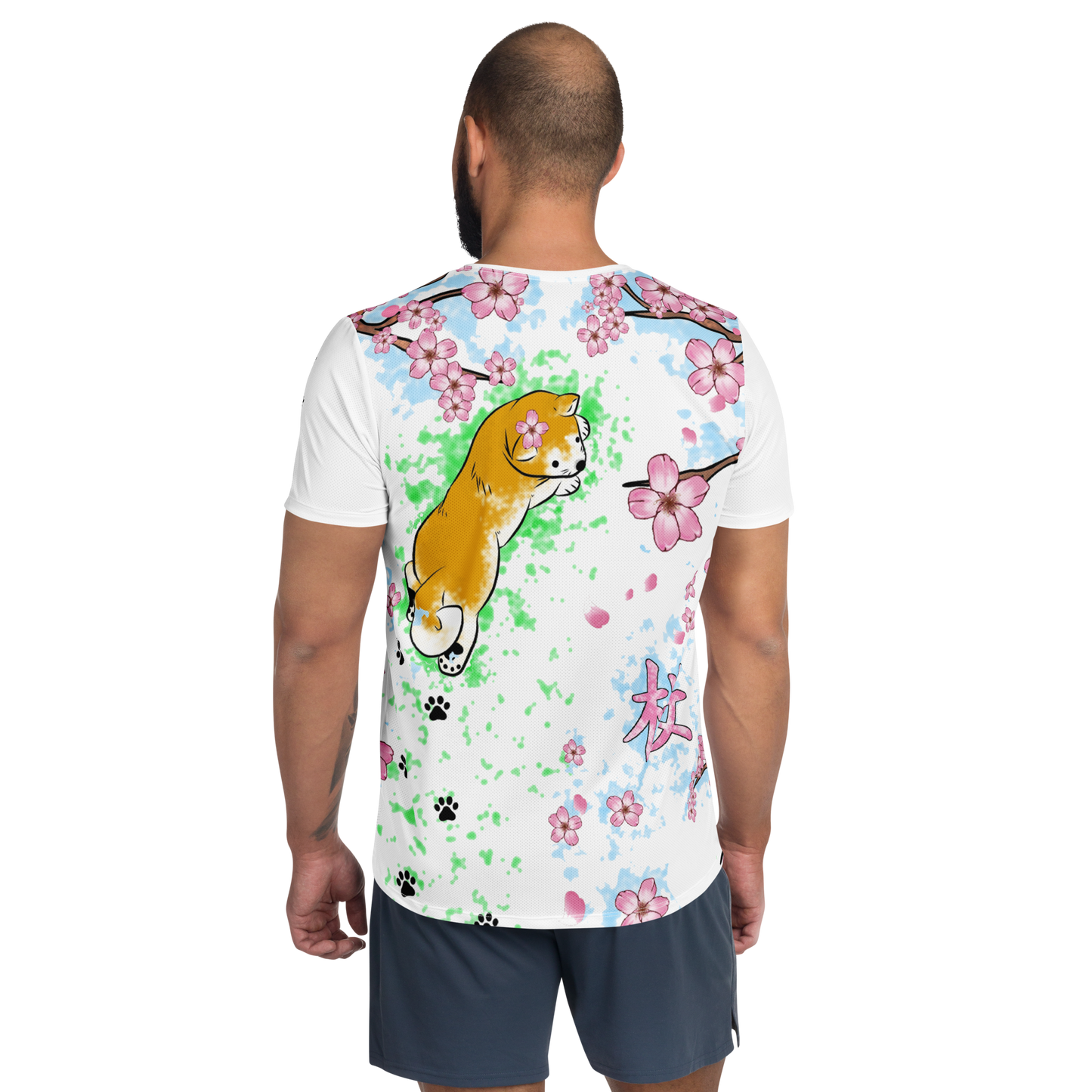 Sakura Shiba Men's Athletic T-shirt