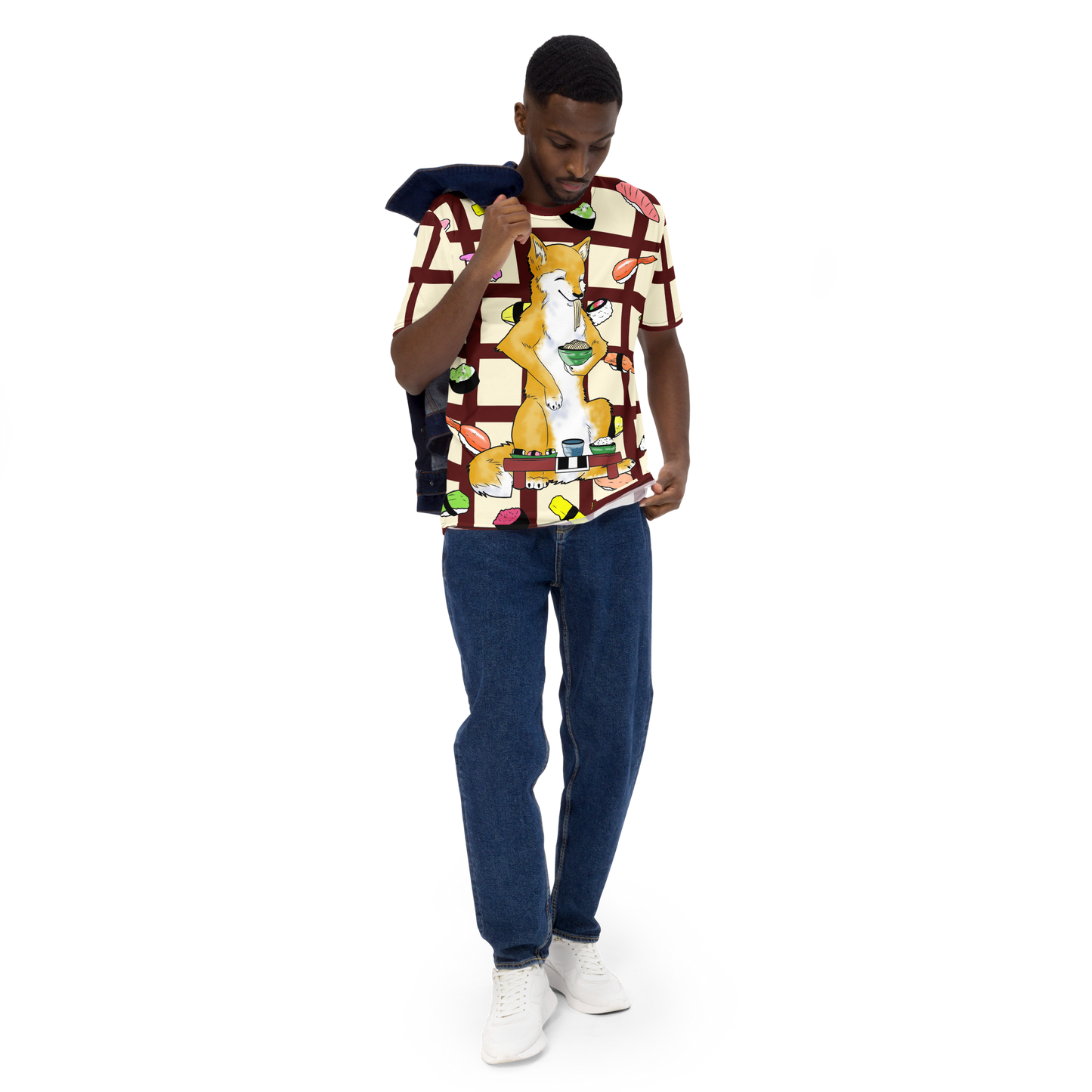 Sushi Dogs Men's Crew Neck T-Shirt