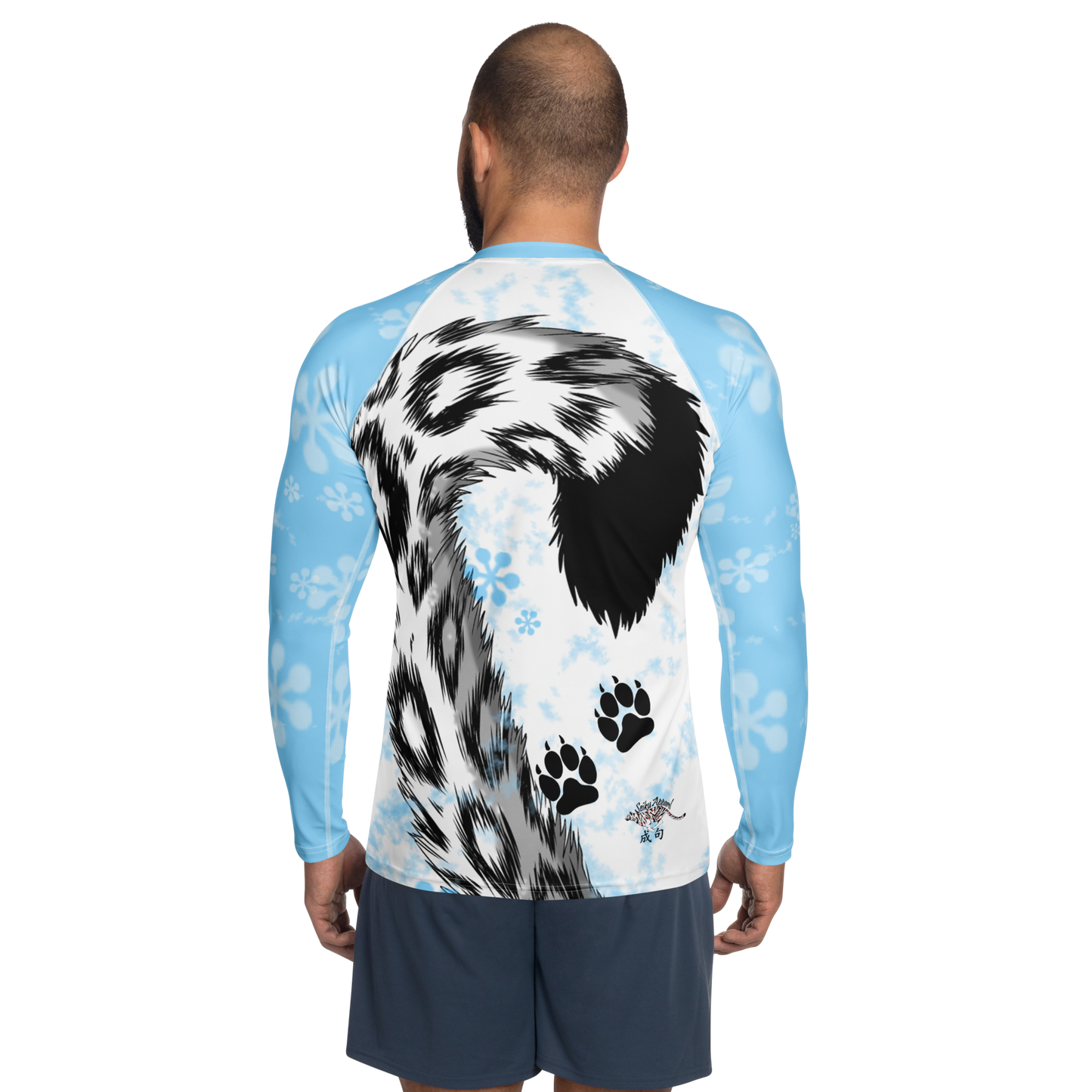 Snow Leopard Men's Long Sleeve Rash Guard