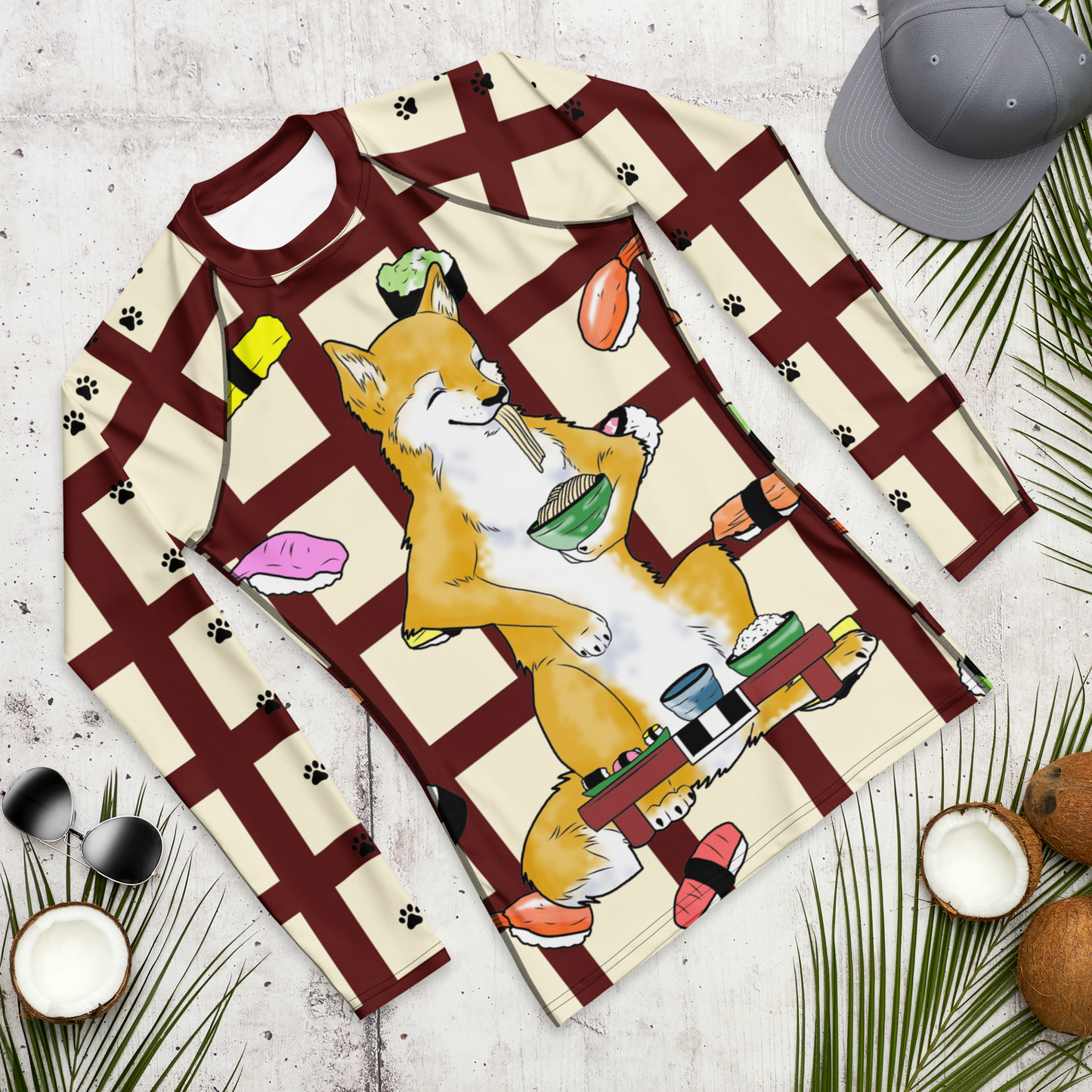 Sushi Dogs Men's Rash Guard