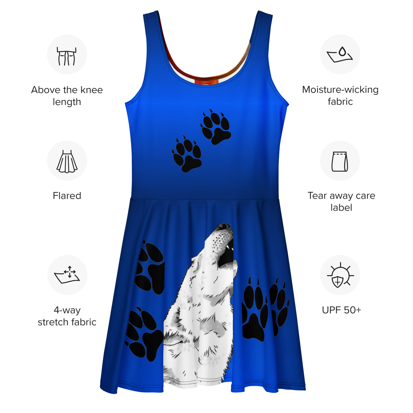 Howling Wolf Skater Dress