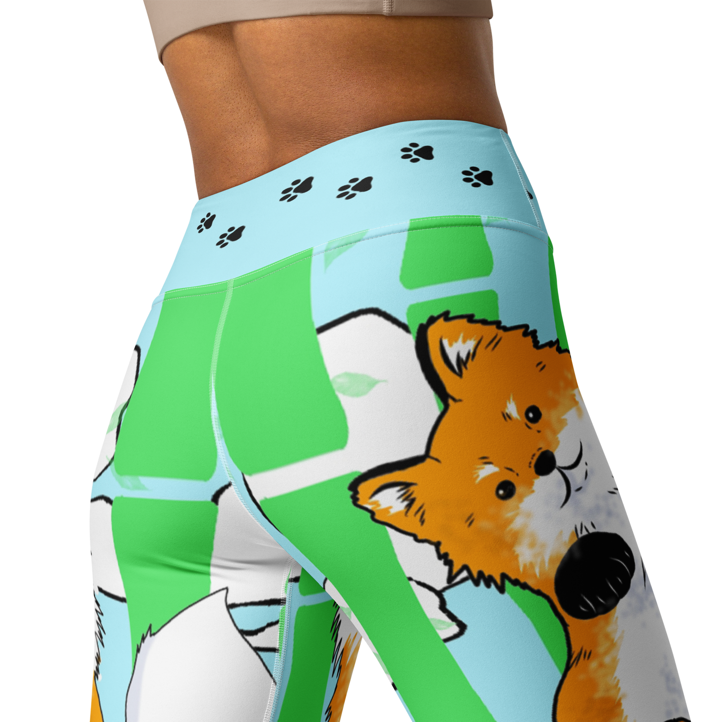 Kawaii Fox Yoga Leggings