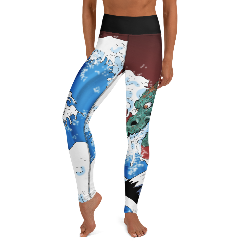 Dragon of the Waves Yoga Leggings