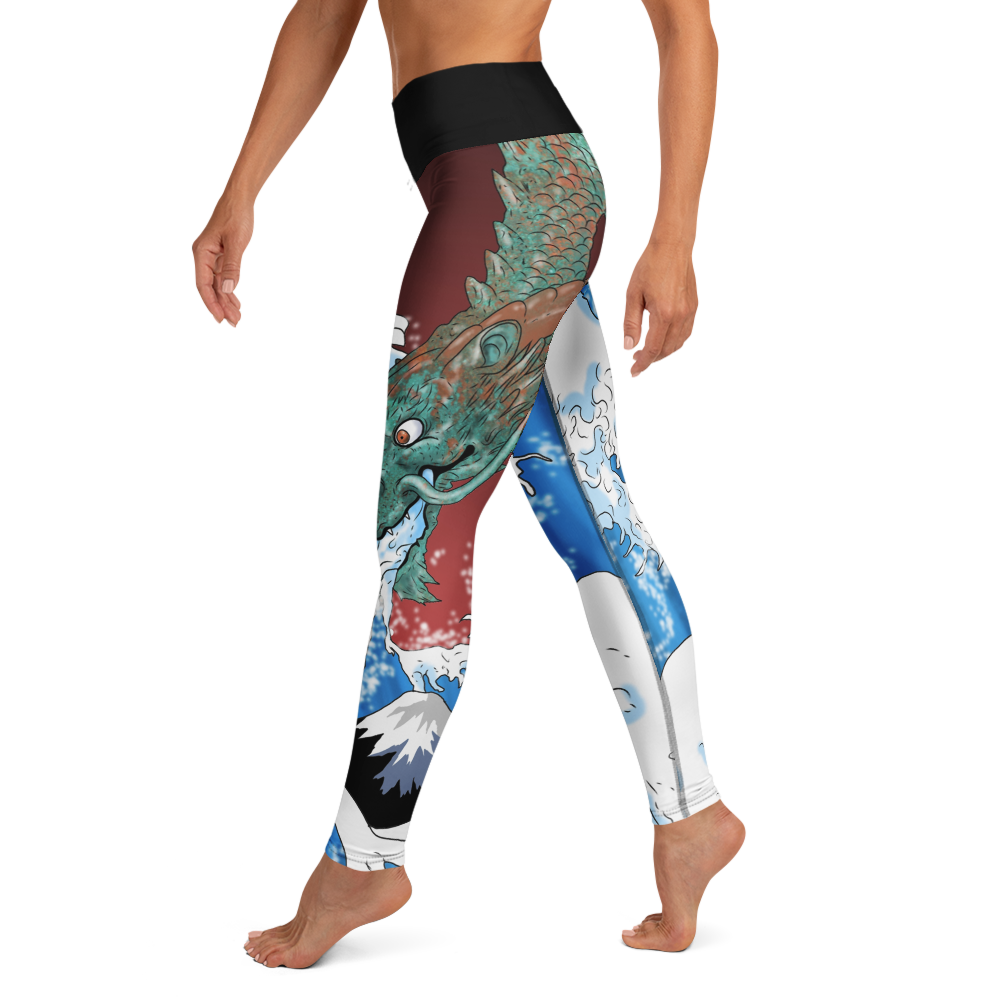 Dragon of the Waves Yoga Leggings