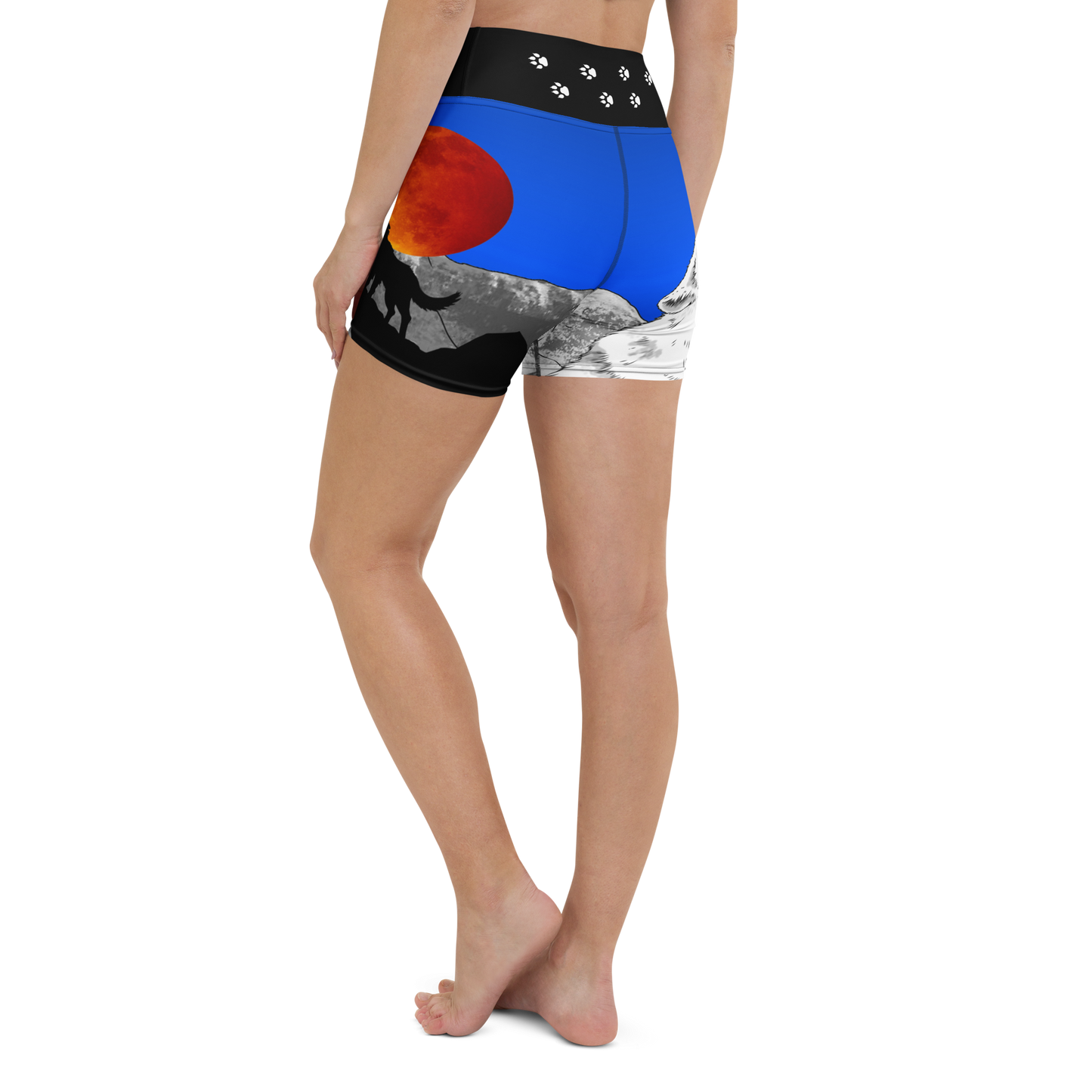Howling Wolf Yoga Shorts