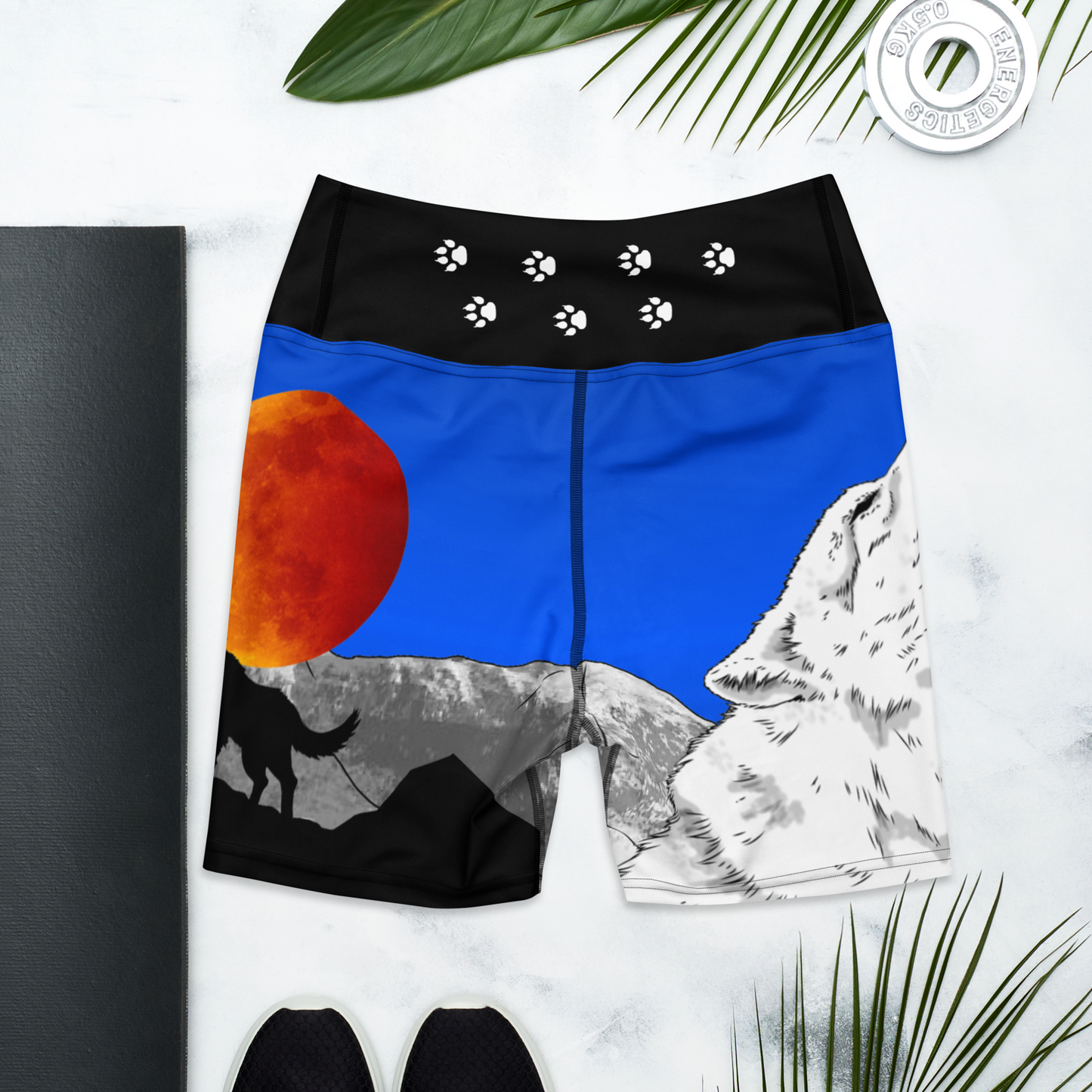 Howling Wolf Yoga Shorts