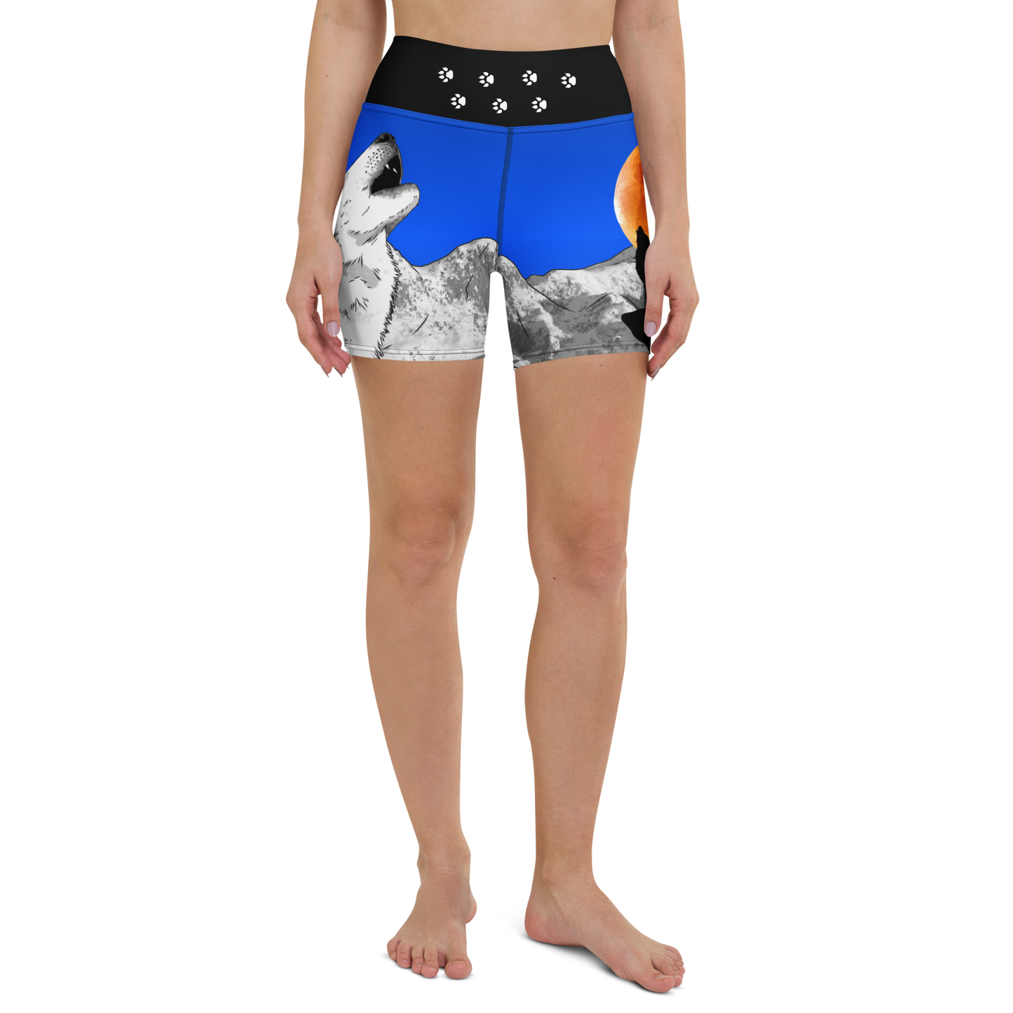 Howling Wolf Yoga Shorts
