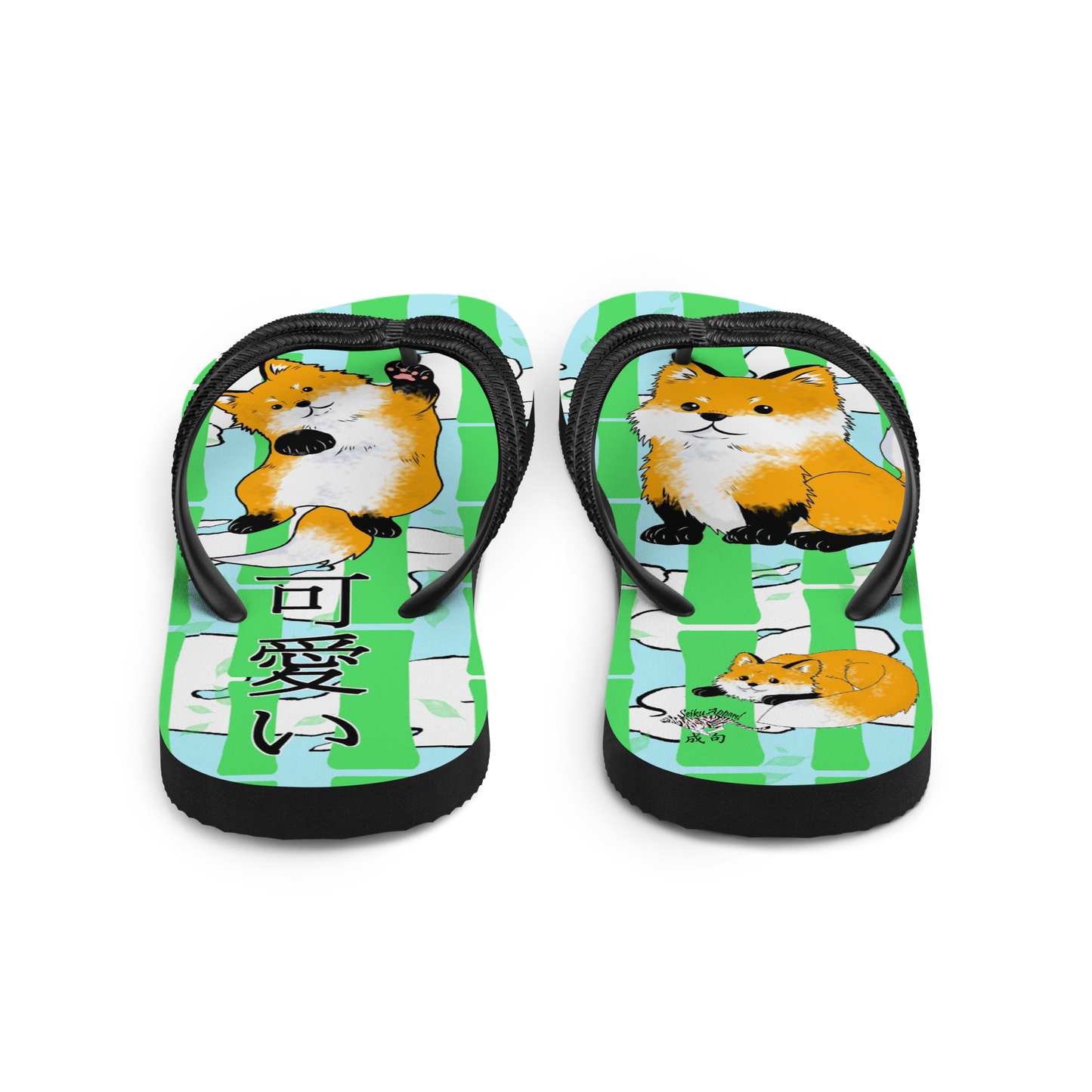 Kawaii Fox Flip-Flops
