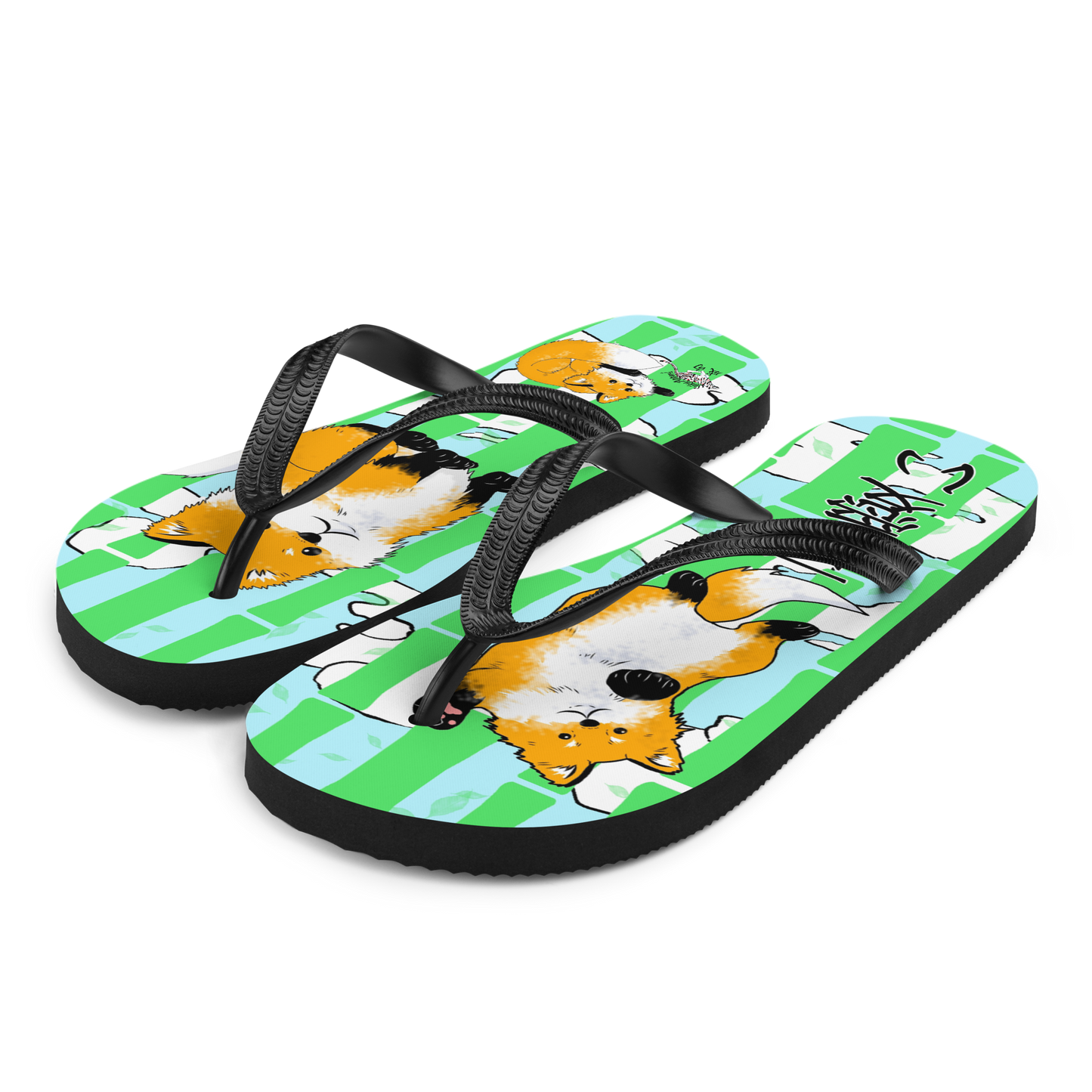 Kawaii Fox Flip-Flops