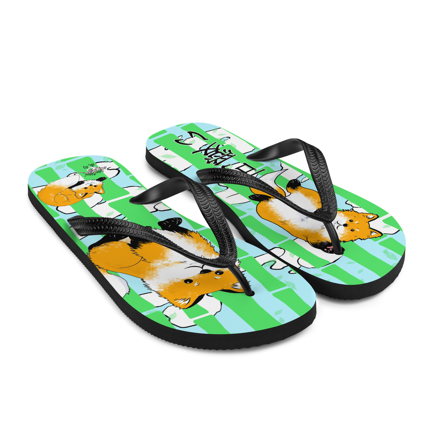 Kawaii Fox Flip-Flops