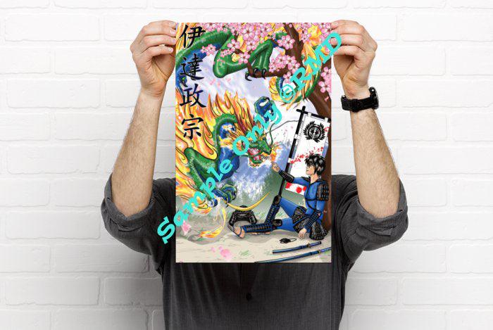 Date Masamune Poster - Rocky Mountain Dragons LLC