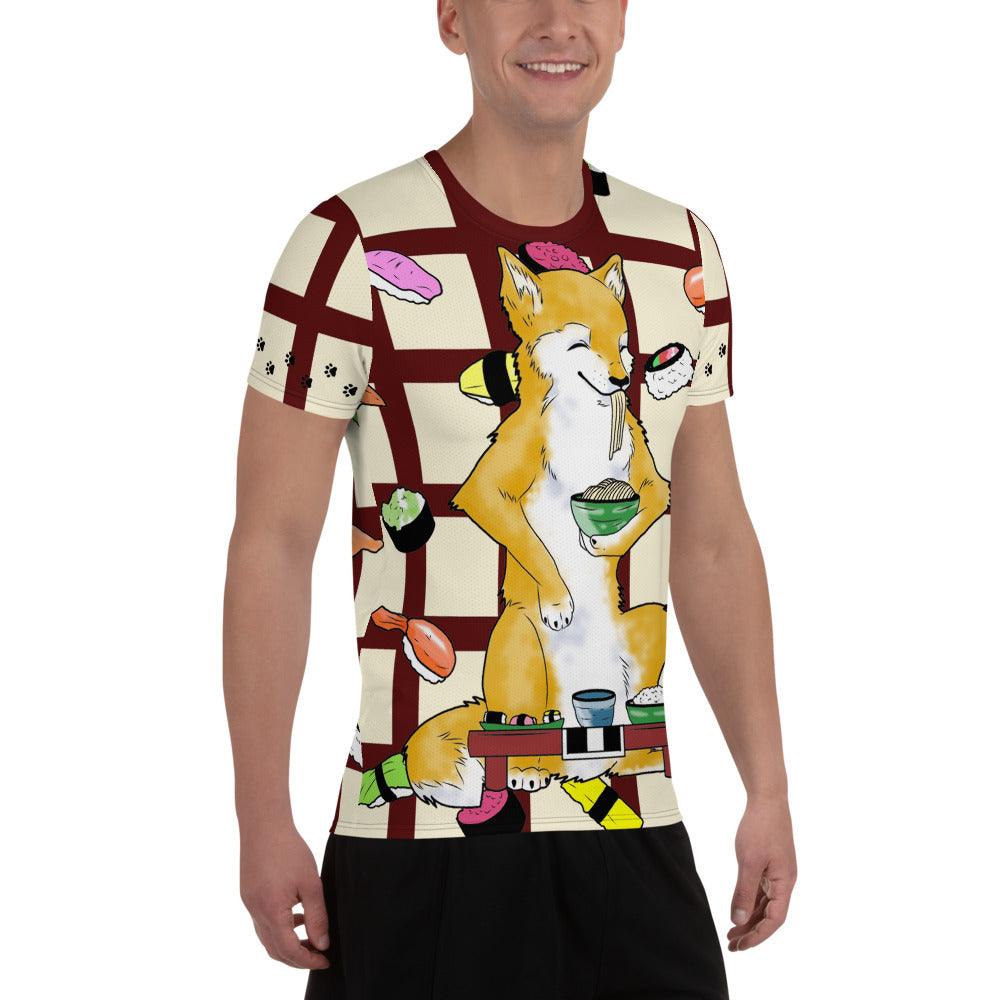 Sushi Dog Men's Athletic T-shirt - Rocky Mountain Dragons LLC
