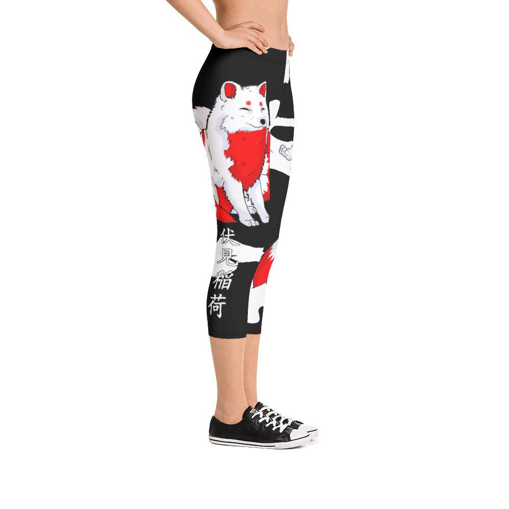 Inari Temple Guardian Capri Leggings - Rocky Mountain Dragons LLC