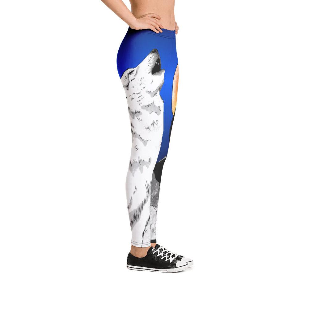 Howling Wolf Leggings - Rocky Mountain Dragons LLC