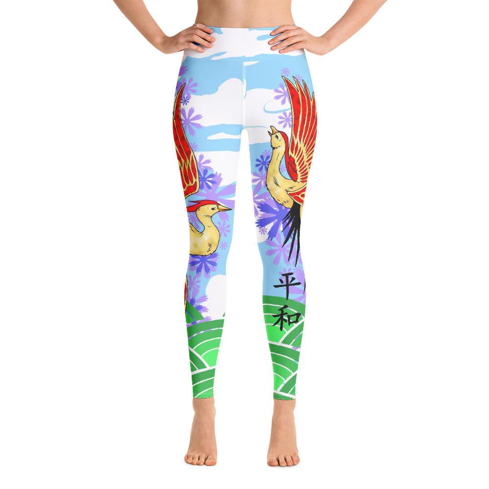 Phoenix Kimono style Yoga Leggings - Rocky Mountain Dragons LLC