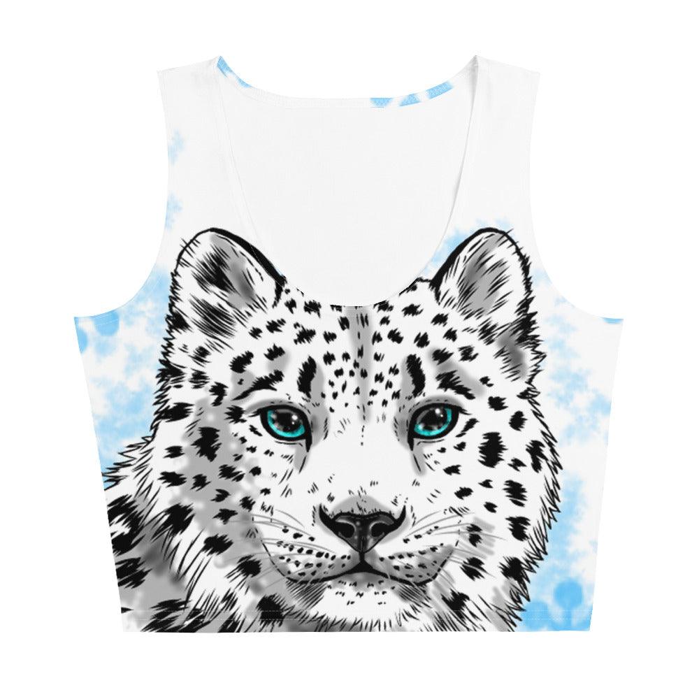 Snow Leopard Crop Top - Rocky Mountain Dragons LLC