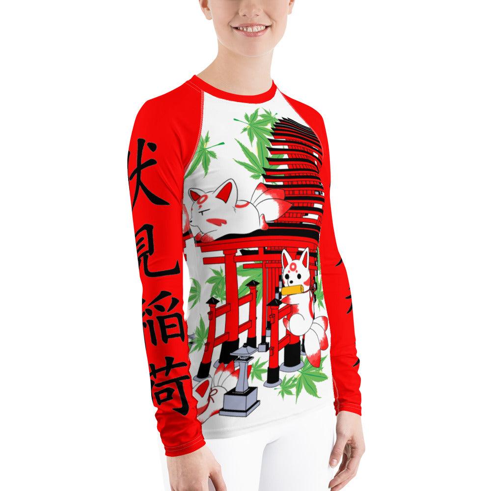 Chibi Inari Temple Women's Rash Guard - Rocky Mountain Dragons LLC