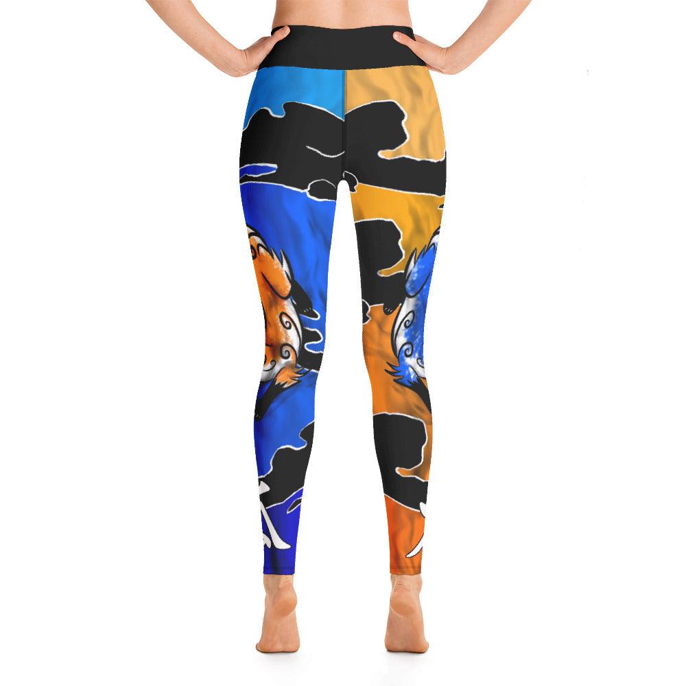 Fire Fox Yoga Leggings - Rocky Mountain Dragons LLC