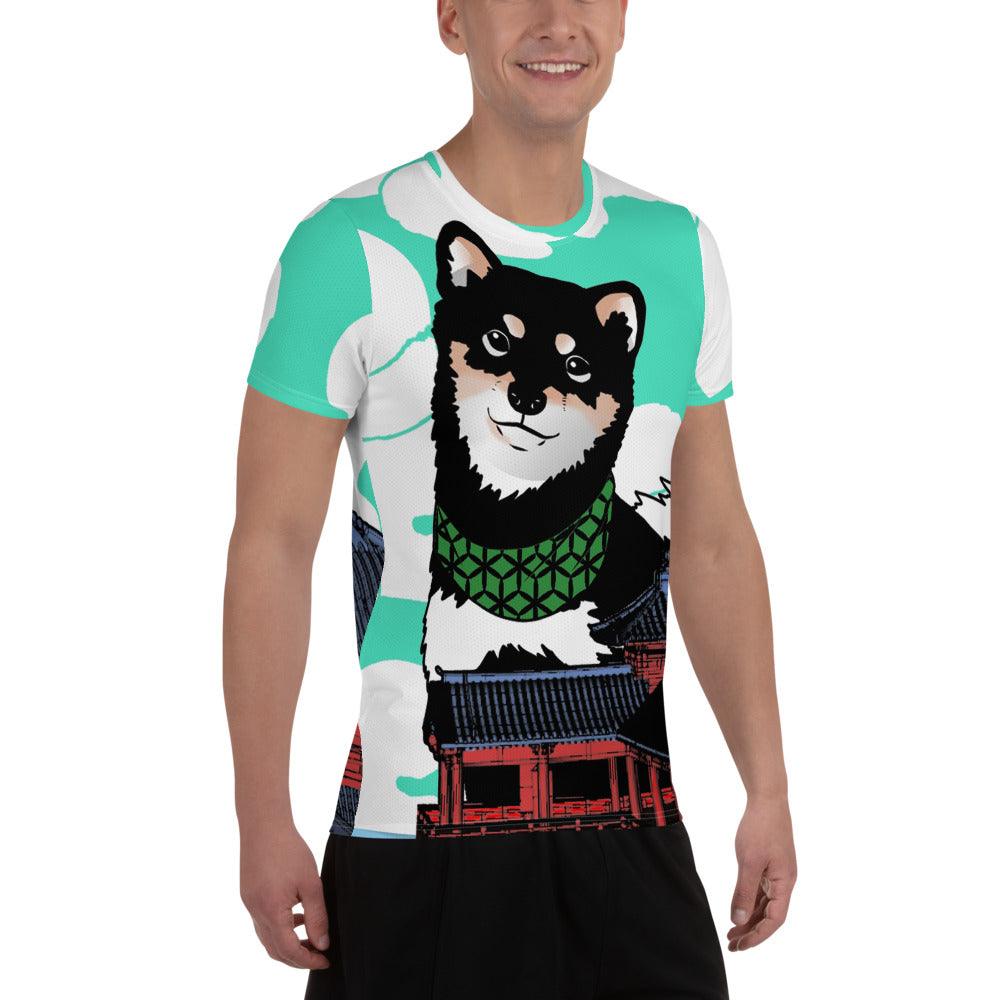Temple Shiba Men's Athletic T-shirt - Rocky Mountain Dragons LLC
