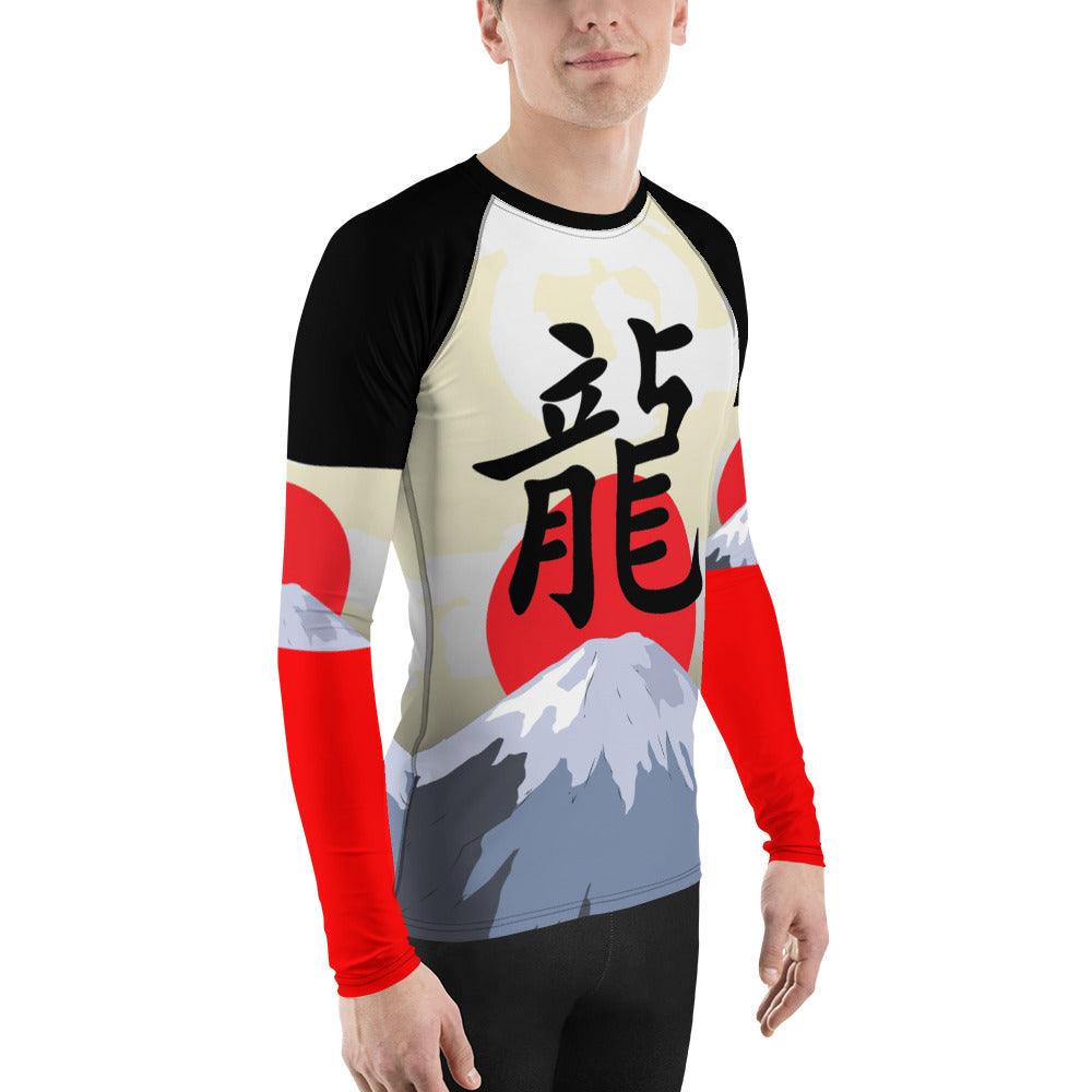 Catching the Sun Dragon Men's Long Sleeve Rash Guard - Rocky Mountain Dragons LLC