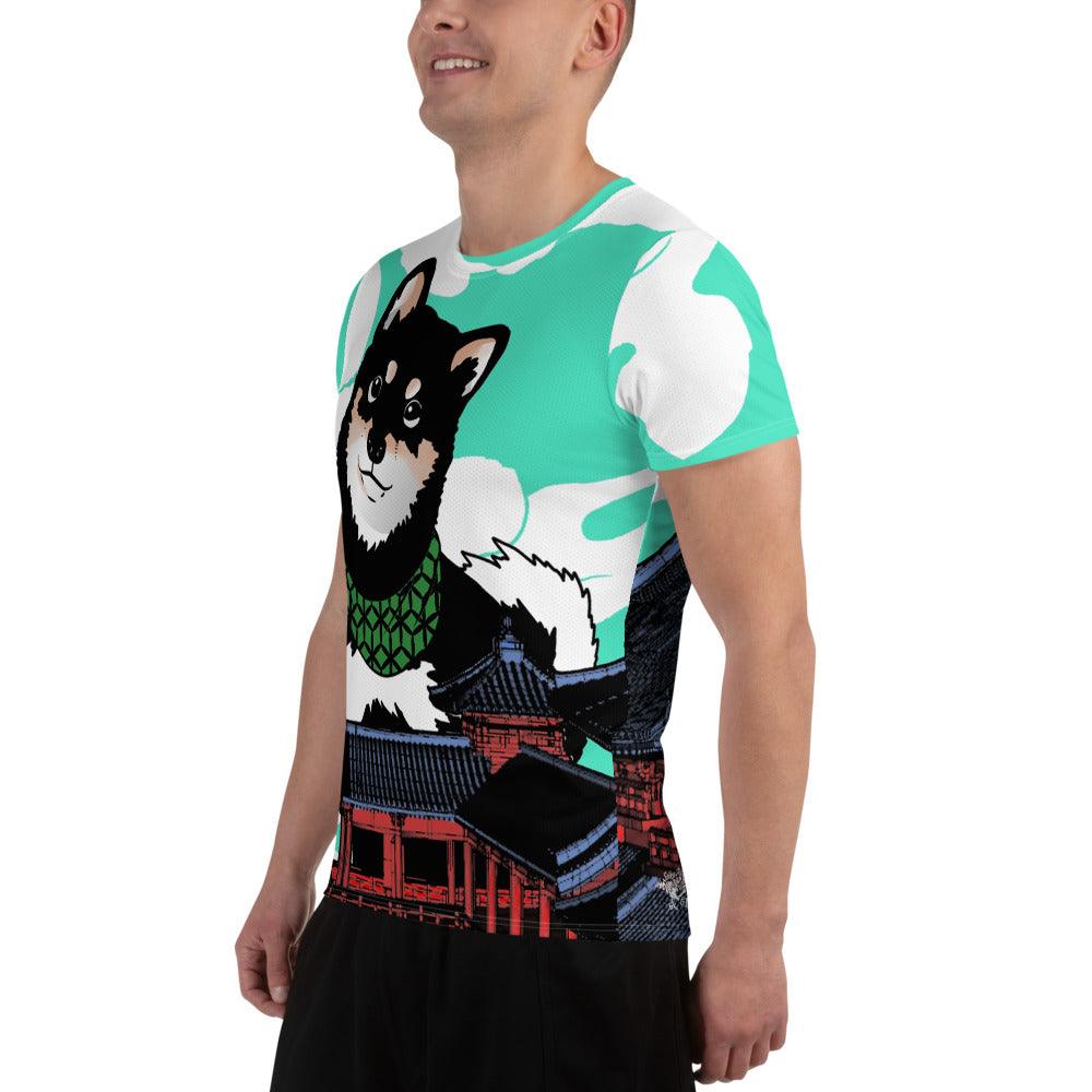 Temple Shiba Men's Athletic T-shirt - Rocky Mountain Dragons LLC