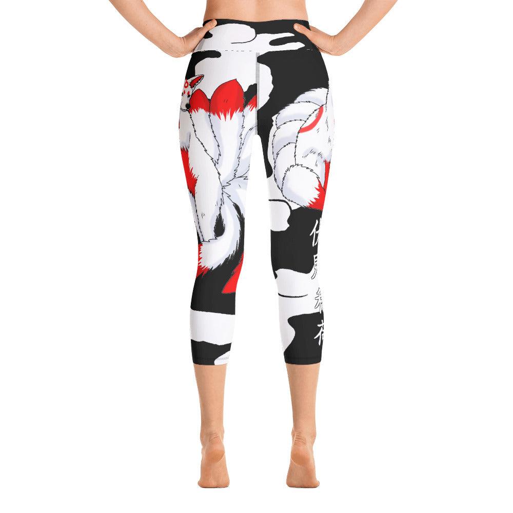 Inari Temple Guardian Yoga Capri Leggings - Rocky Mountain Dragons LLC