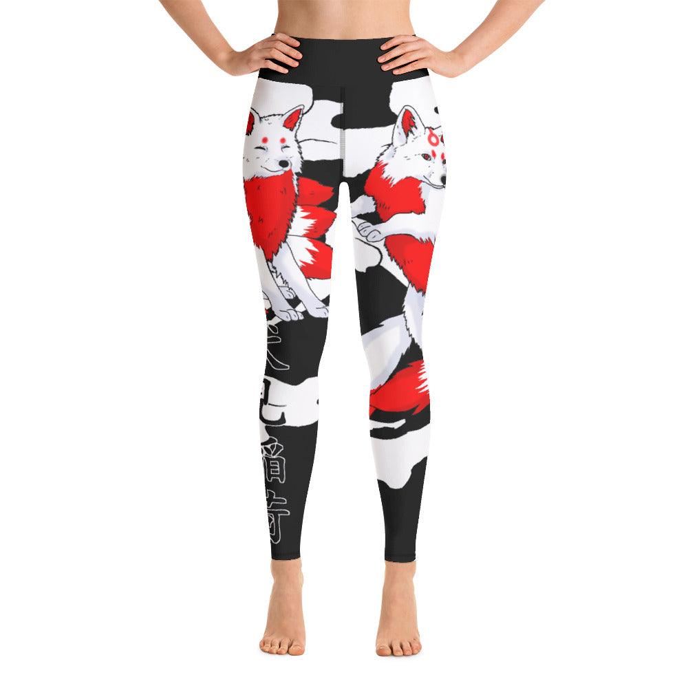 Inari Fox Temple Guardian Yoga Leggings - Rocky Mountain Dragons LLC