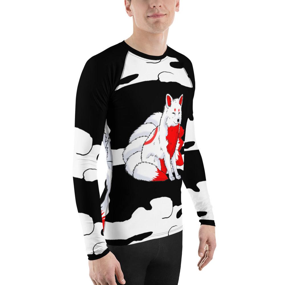Inari Temple Guardian Men's Long Sleeve Rash Guard - Rocky Mountain Dragons LLC