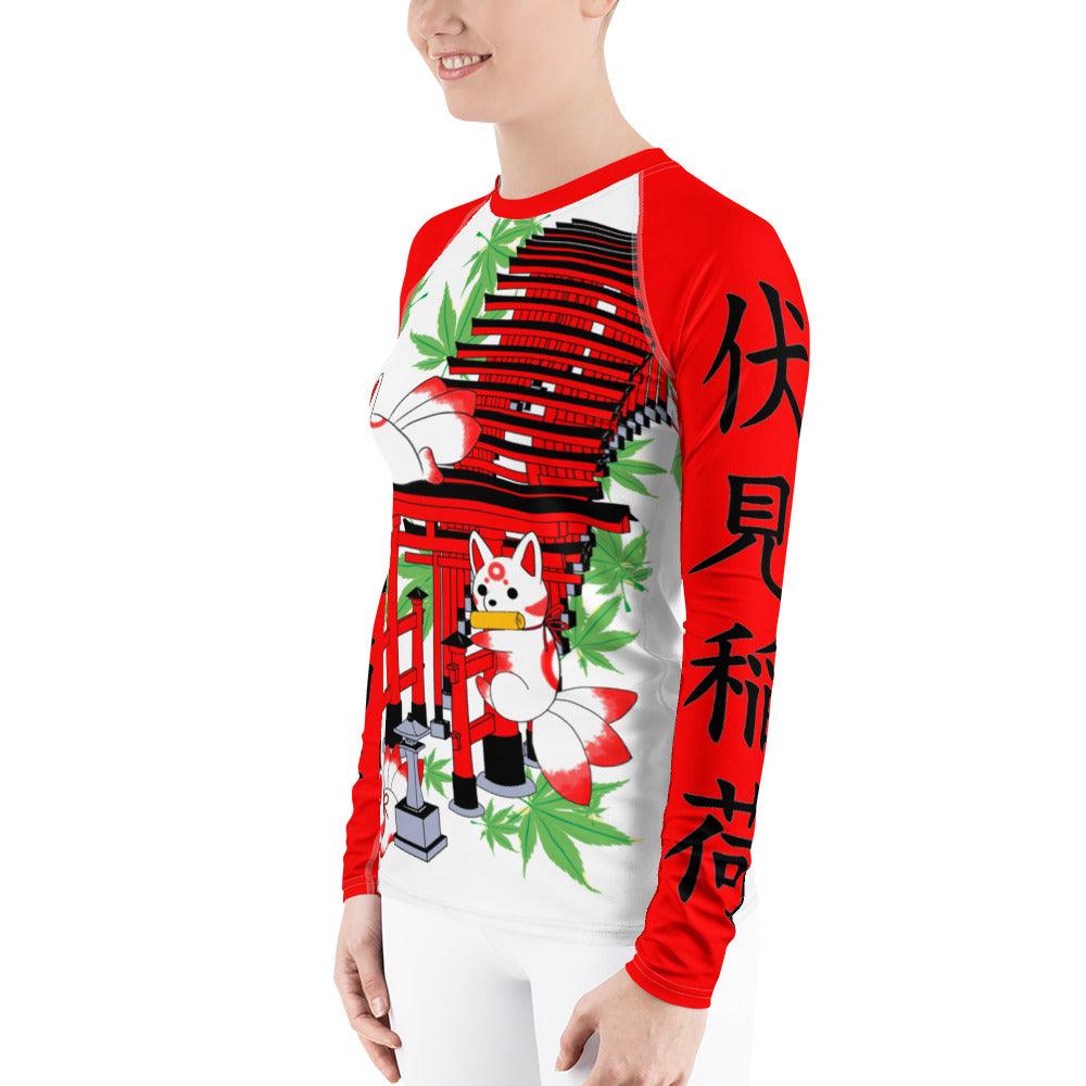 Chibi Inari Temple Women's Rash Guard - Rocky Mountain Dragons LLC