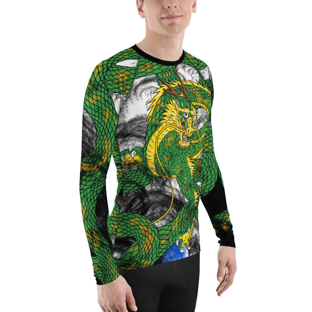 Forest Green Imperial Dragon Men's Long Sleeve Rash Guard - Rocky Mountain Dragons LLC