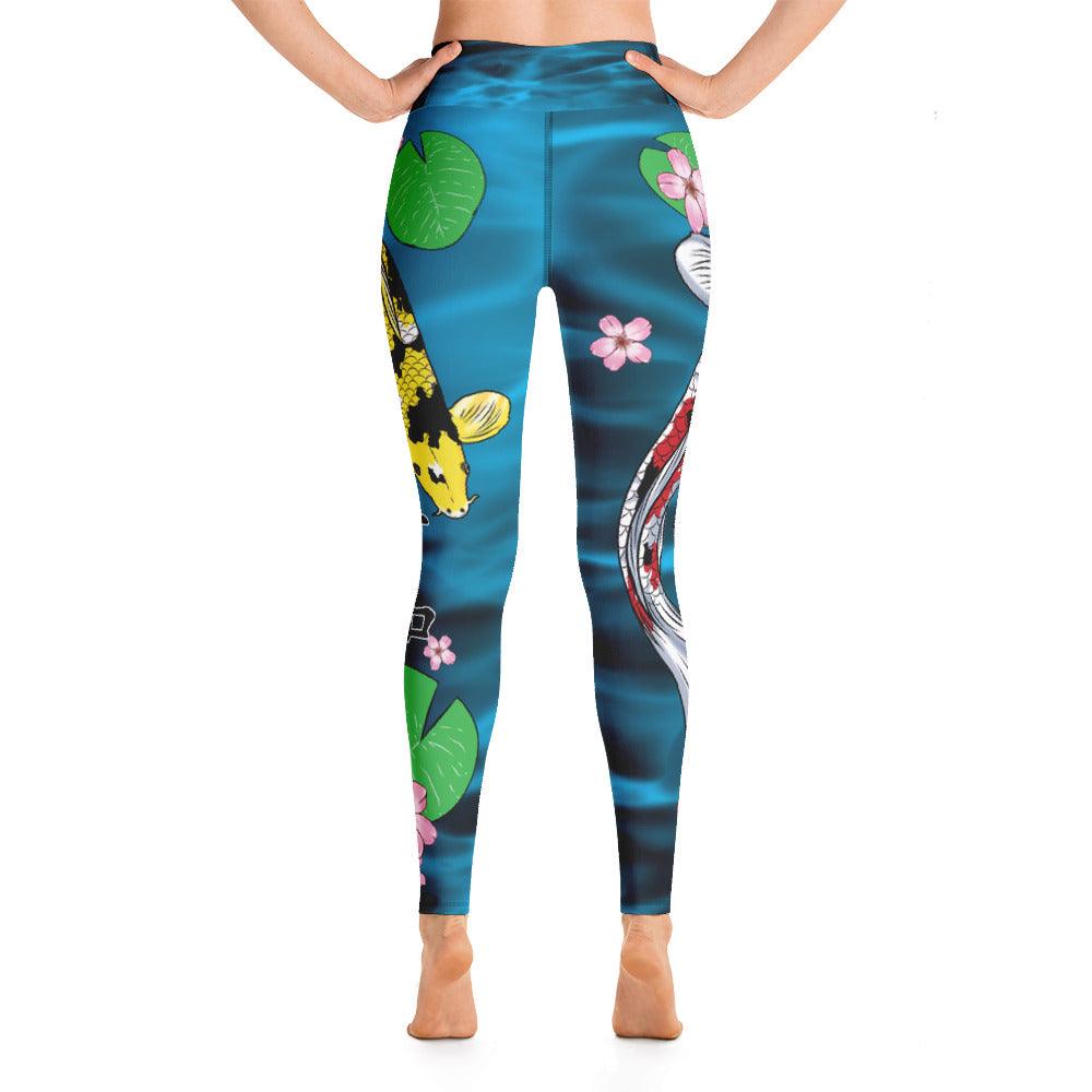Harmony Koi Fish Yoga Leggings - Rocky Mountain Dragons LLC