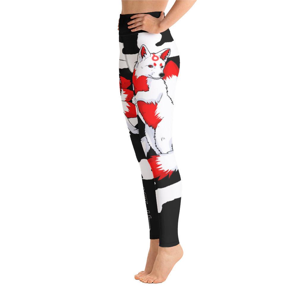 Inari Fox Temple Guardian Yoga Leggings - Rocky Mountain Dragons LLC