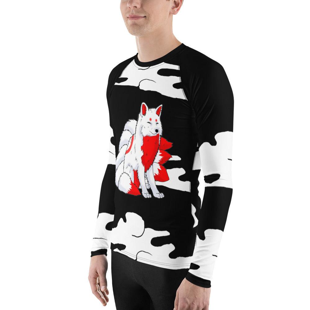 Inari Temple Guardian Men's Long Sleeve Rash Guard - Rocky Mountain Dragons LLC