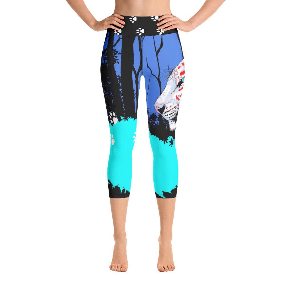 Elegant Tiger Yoga Capri Leggings - Rocky Mountain Dragons LLC
