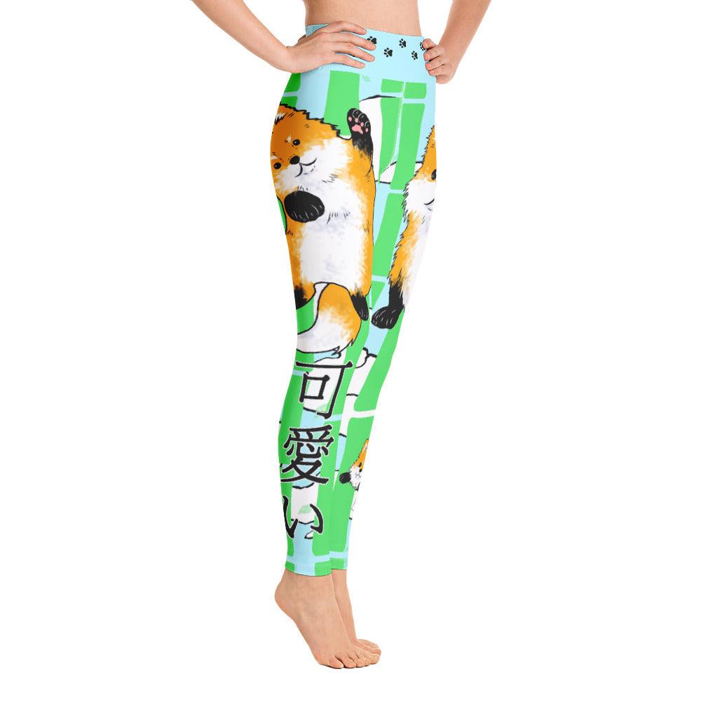 Kawaii Fox Yoga Leggings - Rocky Mountain Dragons LLC