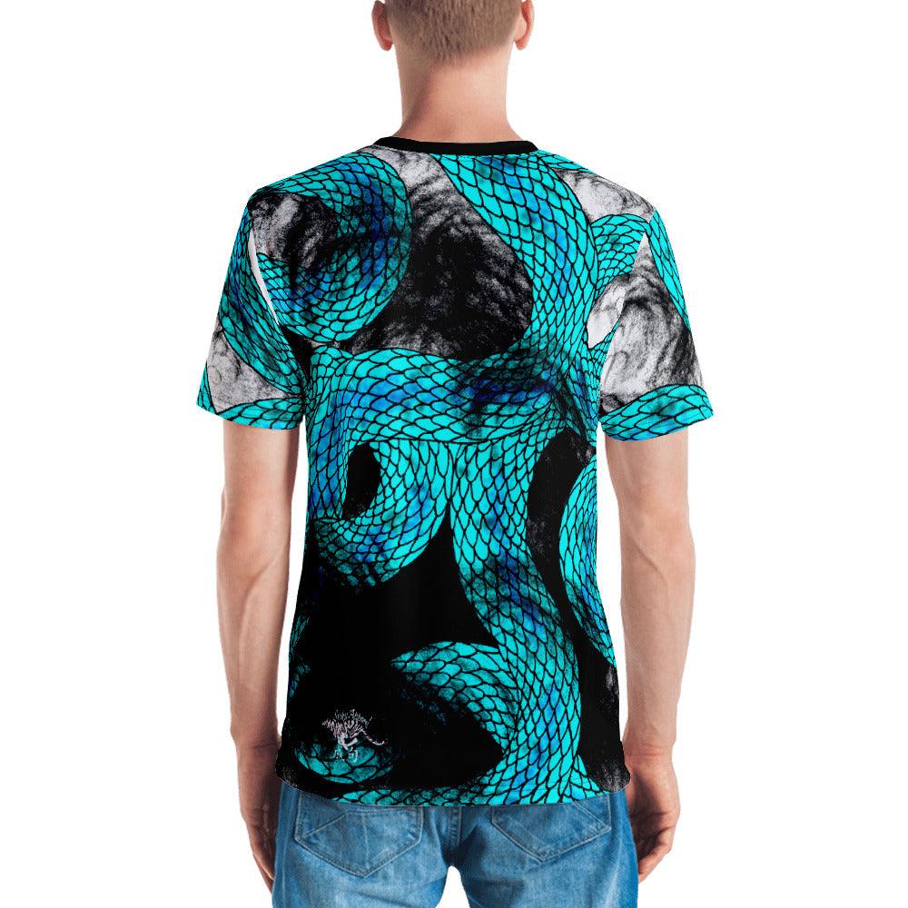 Teal Imperial Dragon Men's Crew Neck T-Shirt - Rocky Mountain Dragons LLC