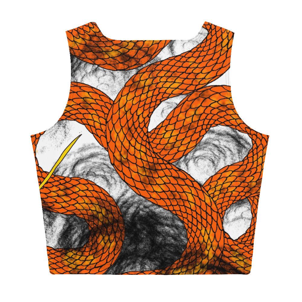Orange Imperial Dragon Crop Top - Rocky Mountain Dragons LLC