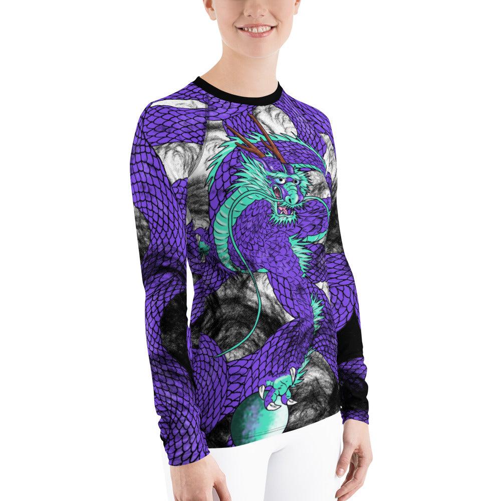 Purple Imperial Dragon Women's Long Sleeve Rash Guard - Rocky Mountain Dragons LLC