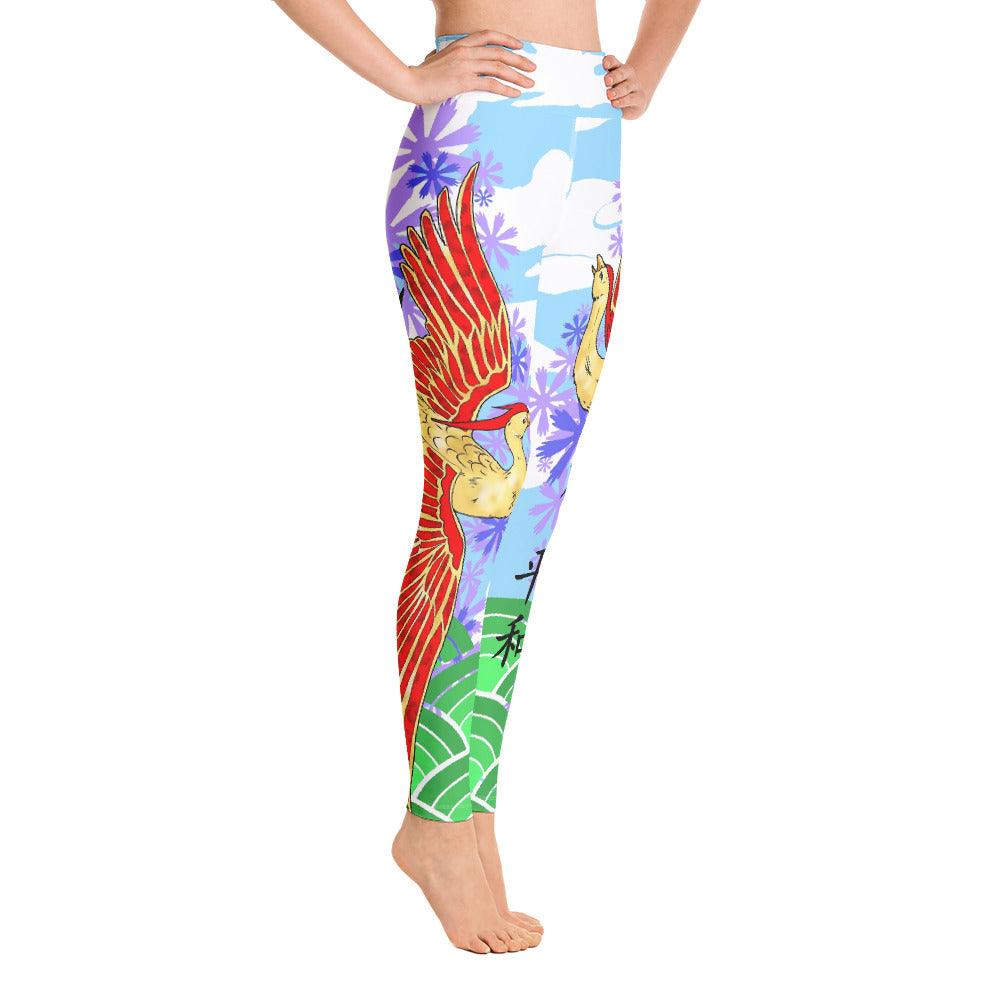 Phoenix Kimono style Yoga Leggings - Rocky Mountain Dragons LLC