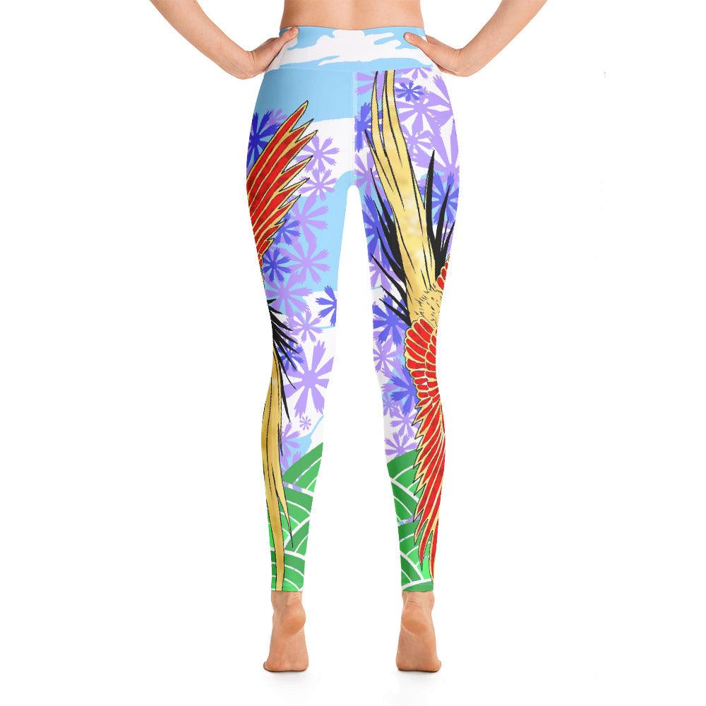 Phoenix Kimono style Yoga Leggings - Rocky Mountain Dragons LLC