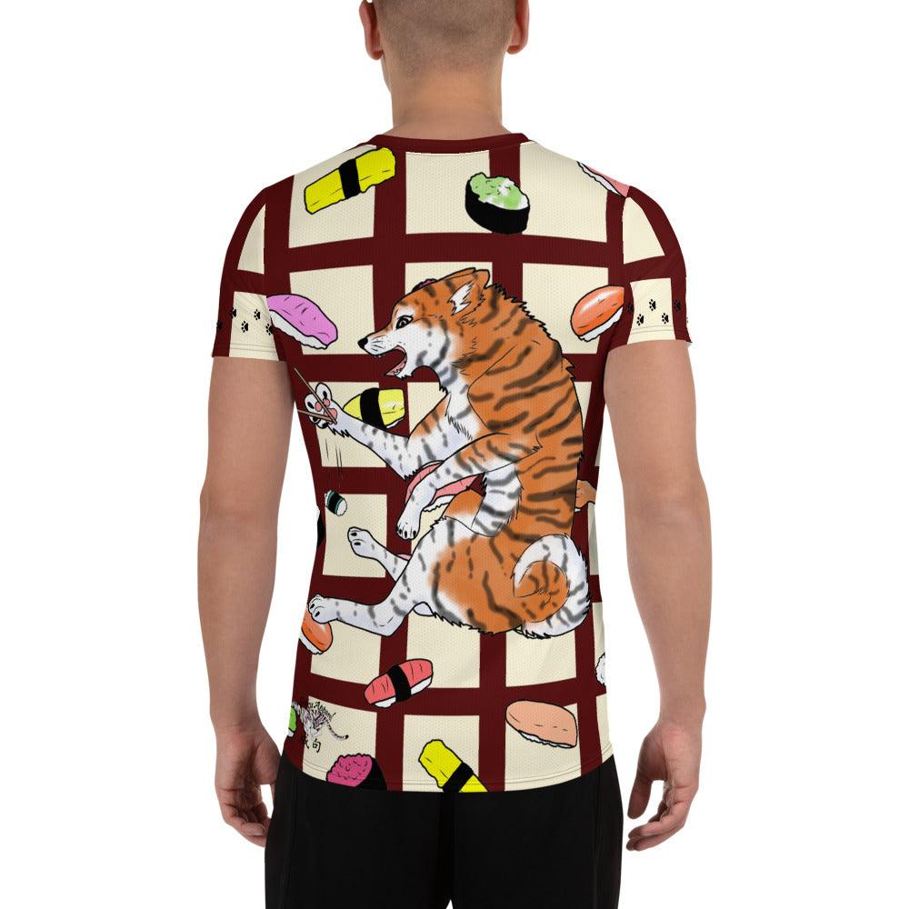 Sushi Dog Men's Athletic T-shirt - Rocky Mountain Dragons LLC