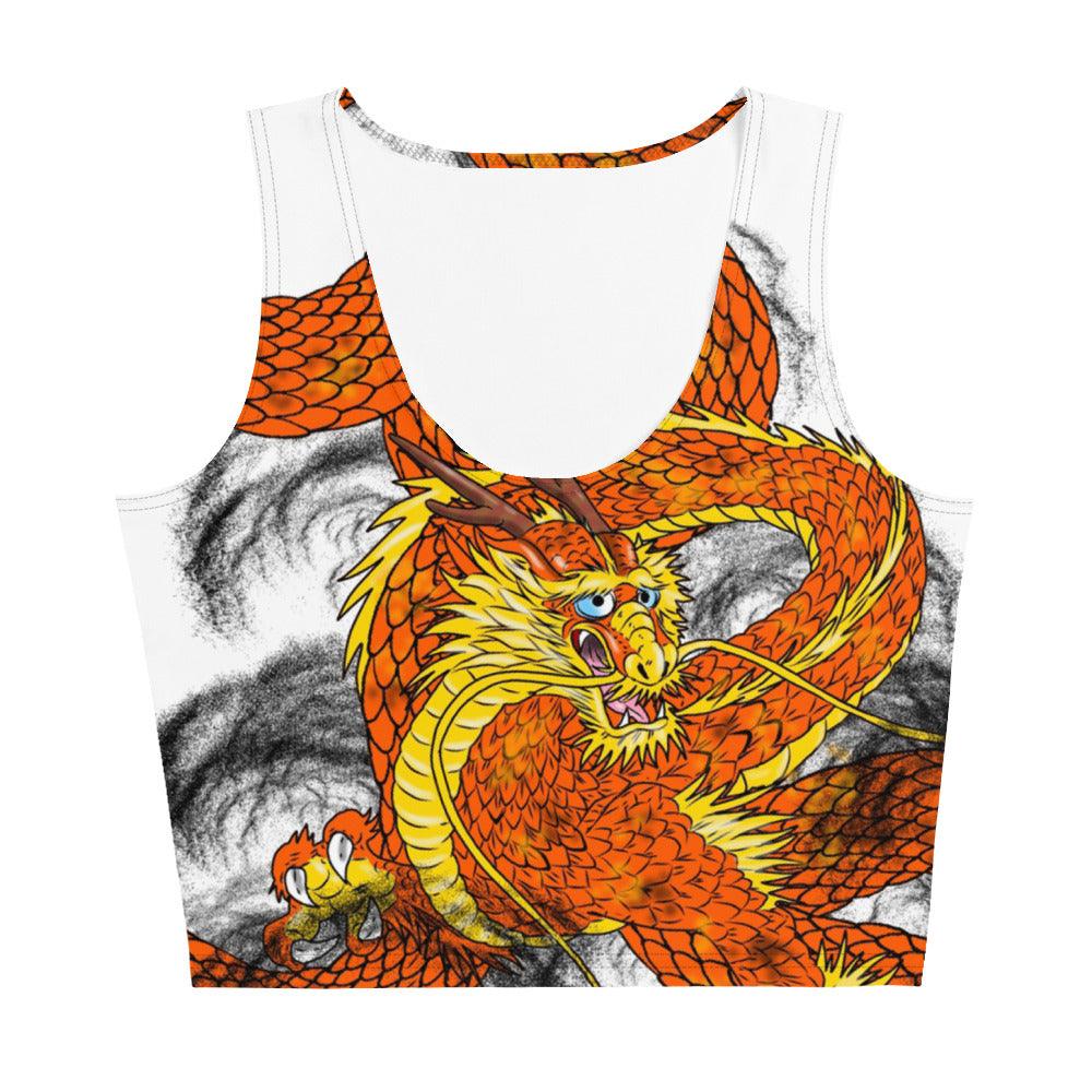 Orange Imperial Dragon Crop Top - Rocky Mountain Dragons LLC