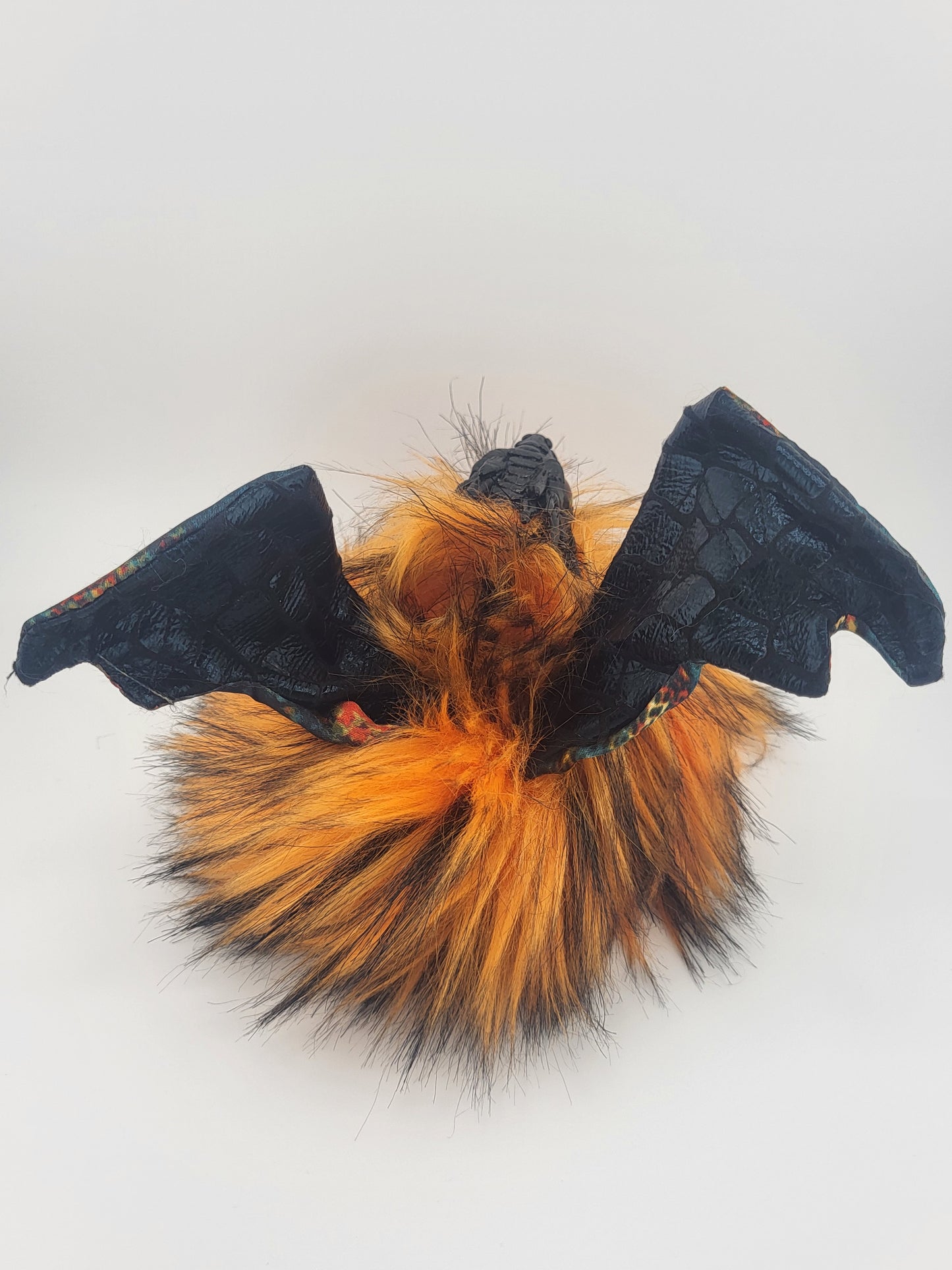 Orange Fur Poseable Western Dragon