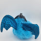 Bright Blue Fur Poseable Western Dragon