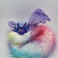 Rainbow Fur Poseable Western Dragon