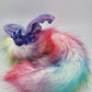 Rainbow Fur Poseable Western Dragon